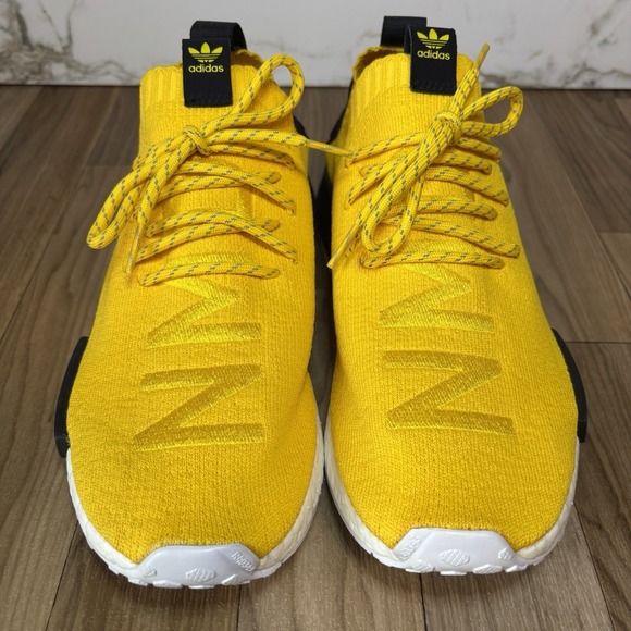 Adidas NMD_R1 Shoes Sneakers Primeknit PK Boost EQT Yellow Black Men's 9 S23749 - Picture 4 of 11